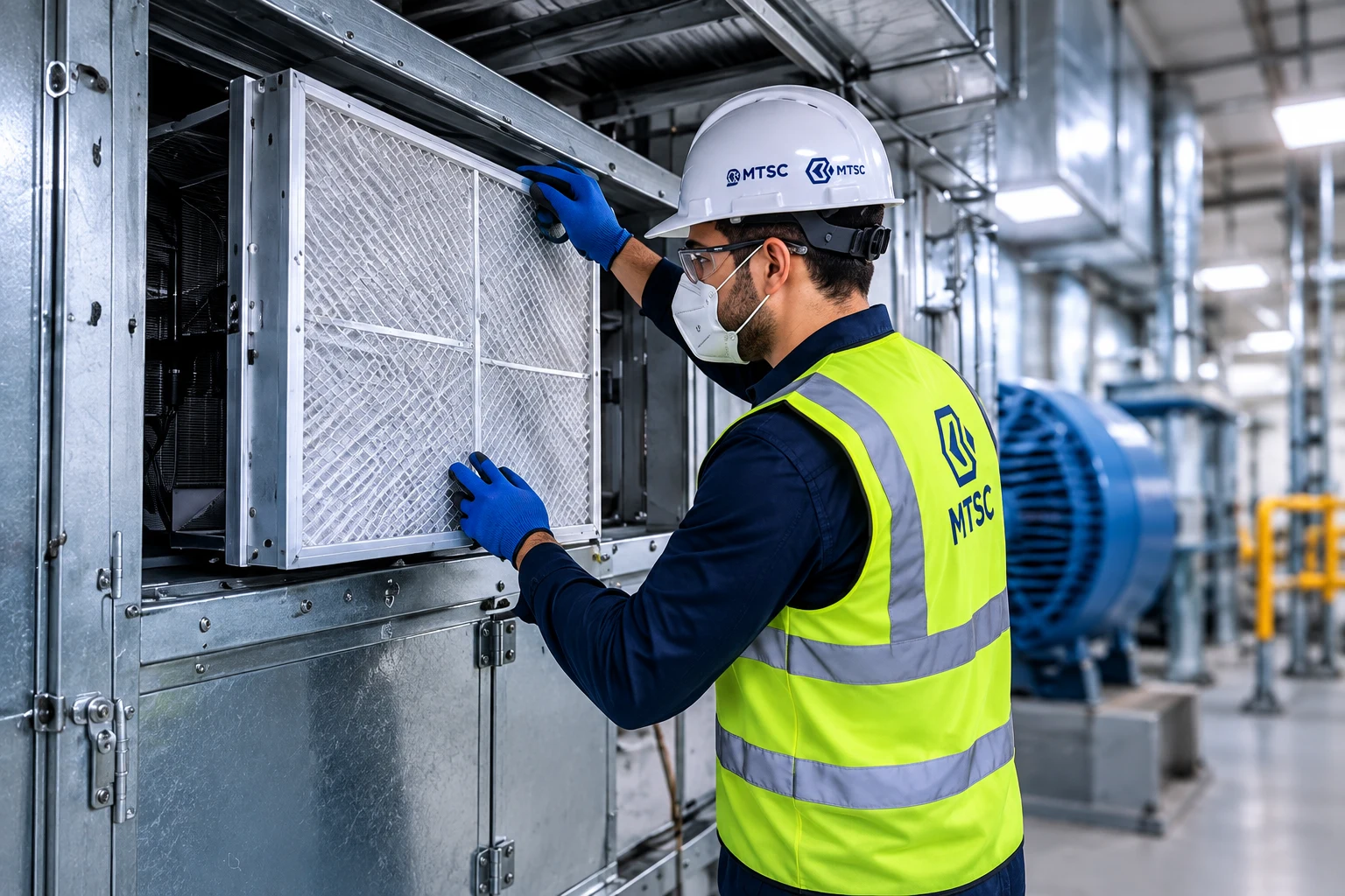 Illustrative commercial HVAC filtration equipment